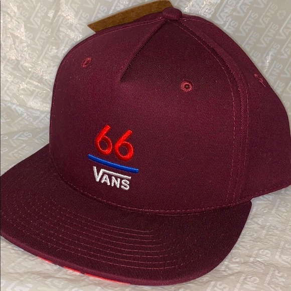 Vans Accessories - >💟‼️66 VANS‼️EMBROIDERED FRONT DESIGN MAROON SNAPBACK FOR SIZING BRAND NEW